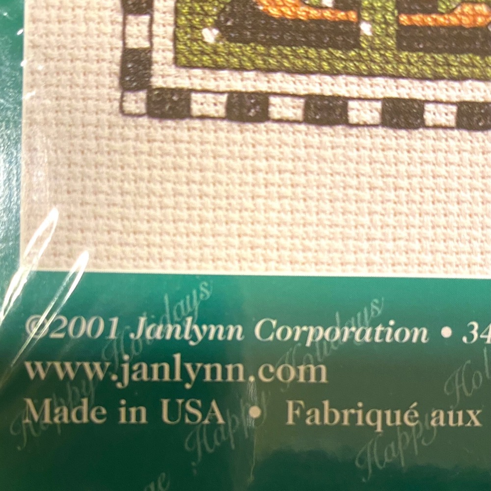 Janlynn Peace Love Joy Cross Stitch Kit 2001 Christmas Sampler New Old Stock - Picture 4 of 6